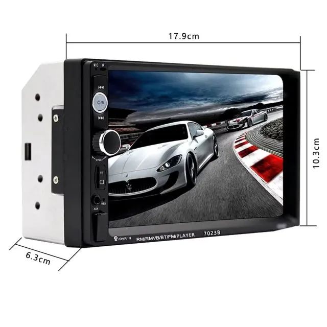 Central Multimidia Espelhamento Mp5 2din 7 Bluetooth Usb Fm