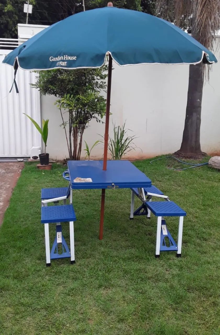 Barraca de camping importado Japão ( barraca mesa e guarda sol) são três peças tem manual. - Foto 5