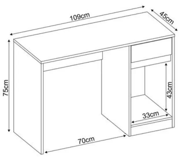 Escrivaninha 1 Gaveta 1 Porta Novo Fazemos Entrega - Foto 2