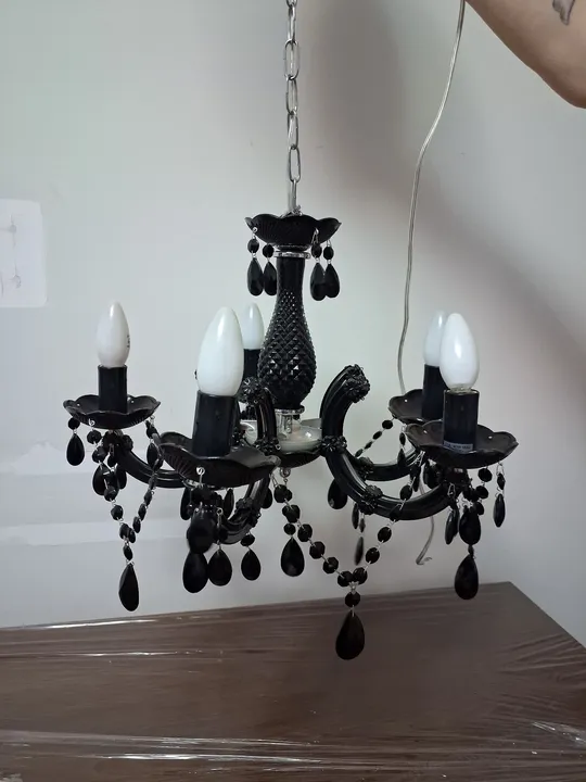 Lustre Preto 5 braços