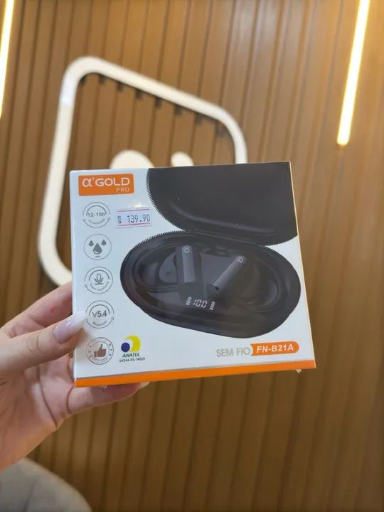 Fone de Ouvido Bluetooth Sports Sem Fio  - A Gold