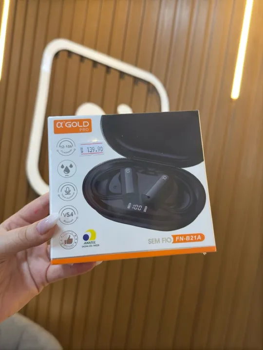 Fone de Ouvido Bluetooth Sports Sem Fio - A Gold