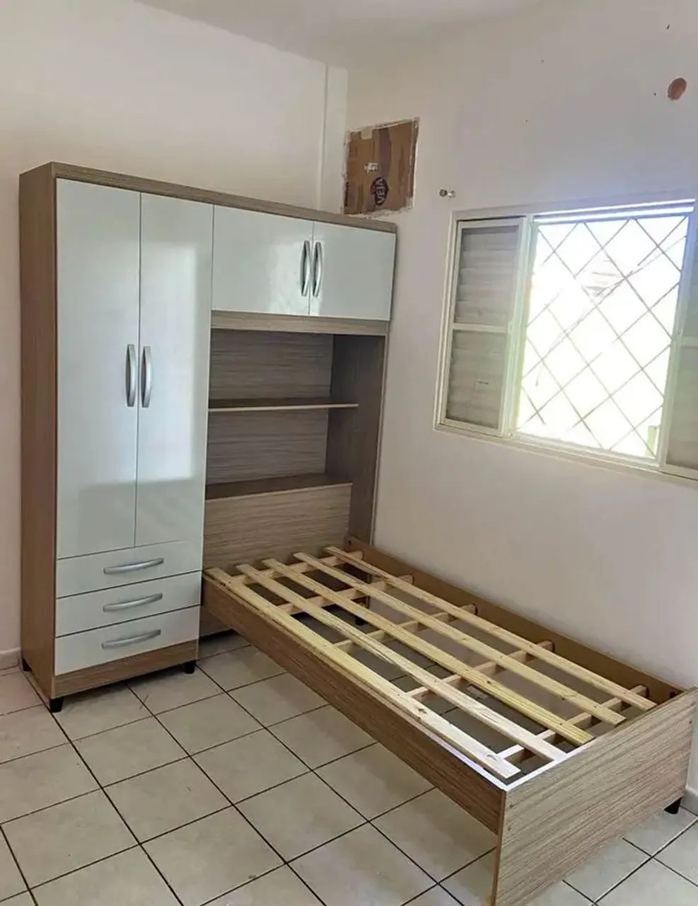 Guarda Roupa Lisboa Com Cama Na Promoção/Entrega É Montagem Grátis Loja R&L Móveis  - Foto 3