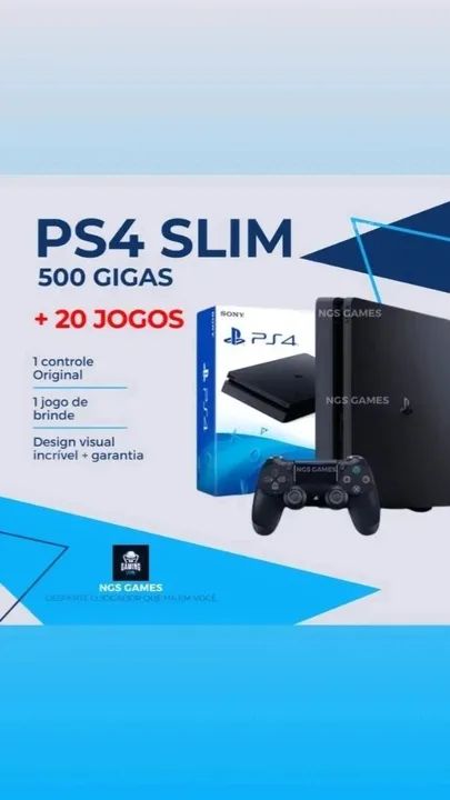 PS4 SLIM PLAYSTATION 4 EDIÇÃO CALL OF DUTY + 20 JOGOS + GARANTIA  + SD DE 1 TERA  - Foto 3