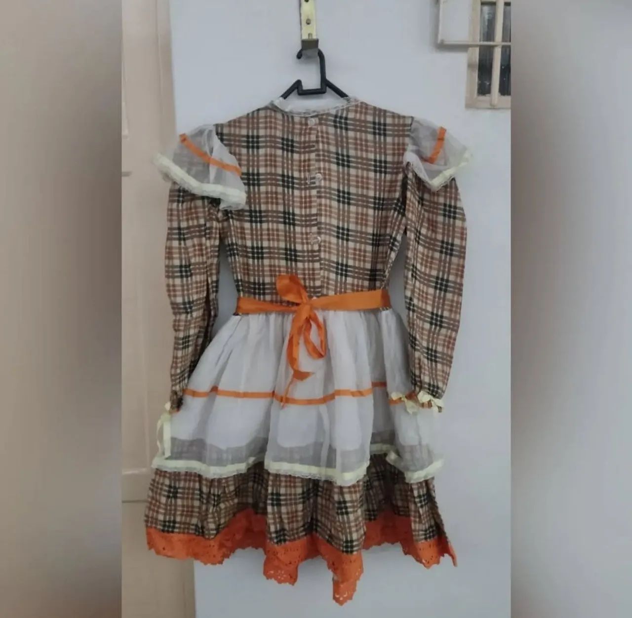 Vestido Festa Junina xadrez  infantil 12 anos - Foto 2