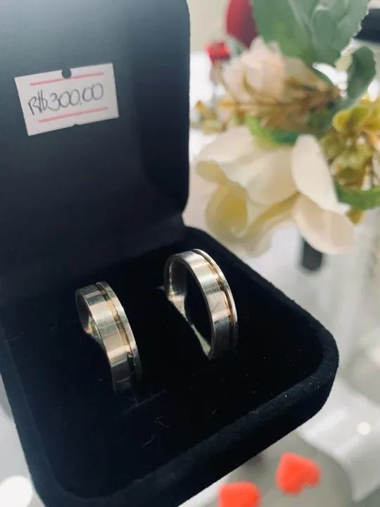 Aliança de prata 950 (com nota fiscal) - Foto 3