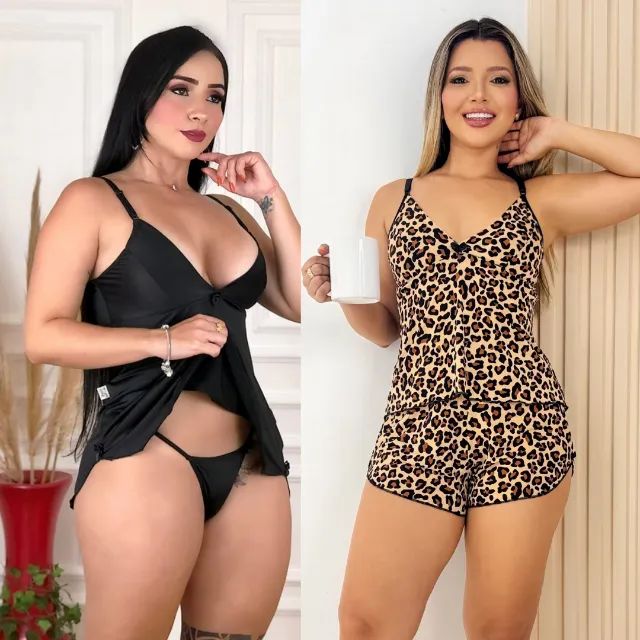 Kit com 2 Camisolas Sensual Feminina Pijama Sexy  - Foto 4
