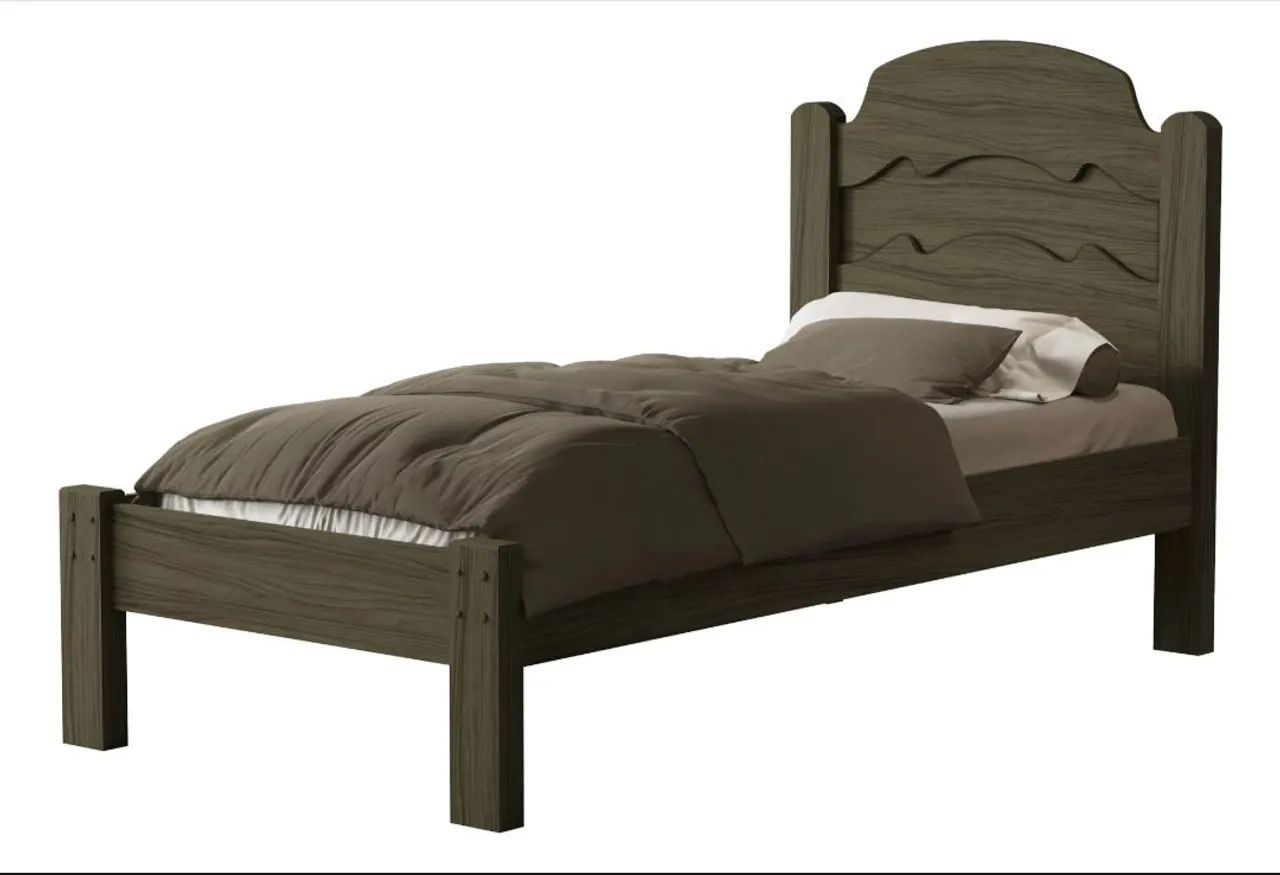 Cama NOVA em MDF Madec Íris. Embalada.
