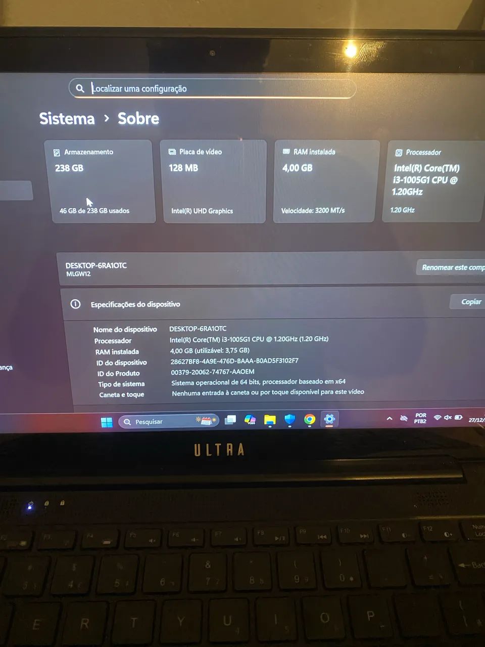 Notebook Ultrabook - Semi Novo  - Foto 4