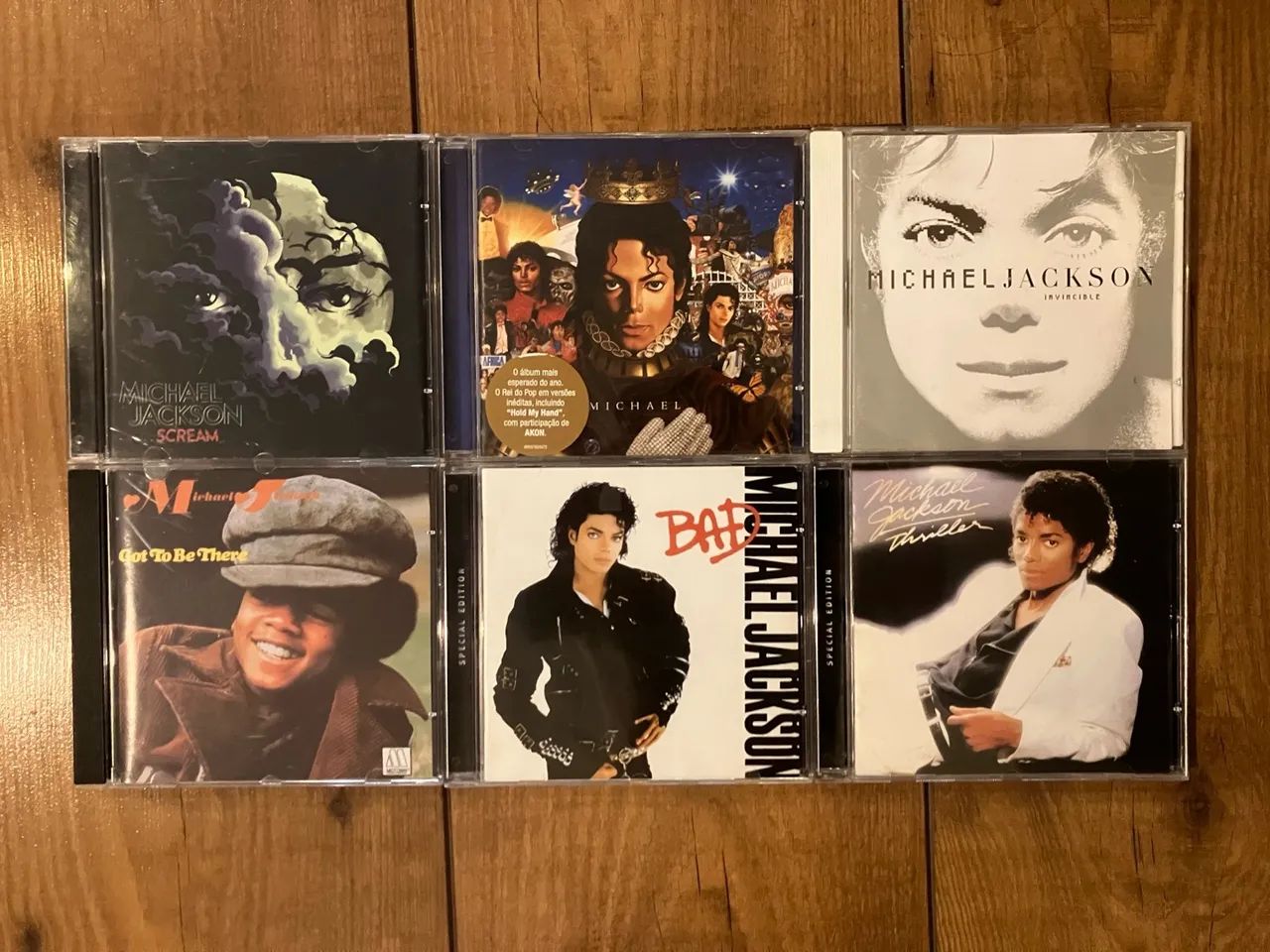 Coleção de CDs do Michael Jackson