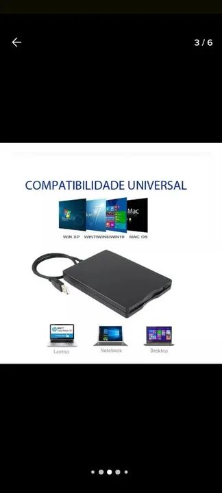Drive de disquete externo Plug and Play - Foto 2