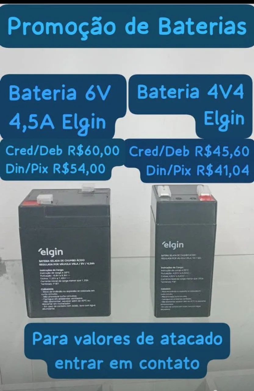 Bateria para Balança 4v4ah e 6v4,5ah