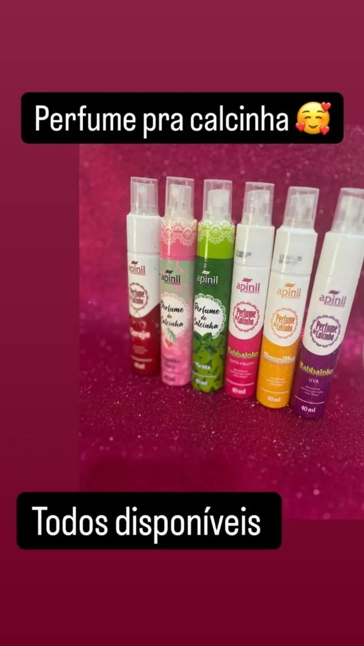 Perfume para calcinha - Várias fragrâncias