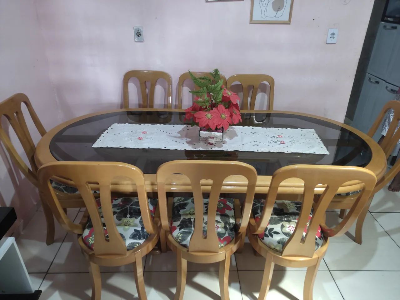 Mesa de jantar de 8 cadeiras 64842834661121122