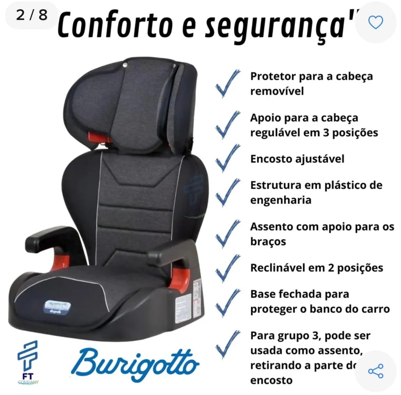 Cadeira para Auto Burigotto - Conforto e Segurança