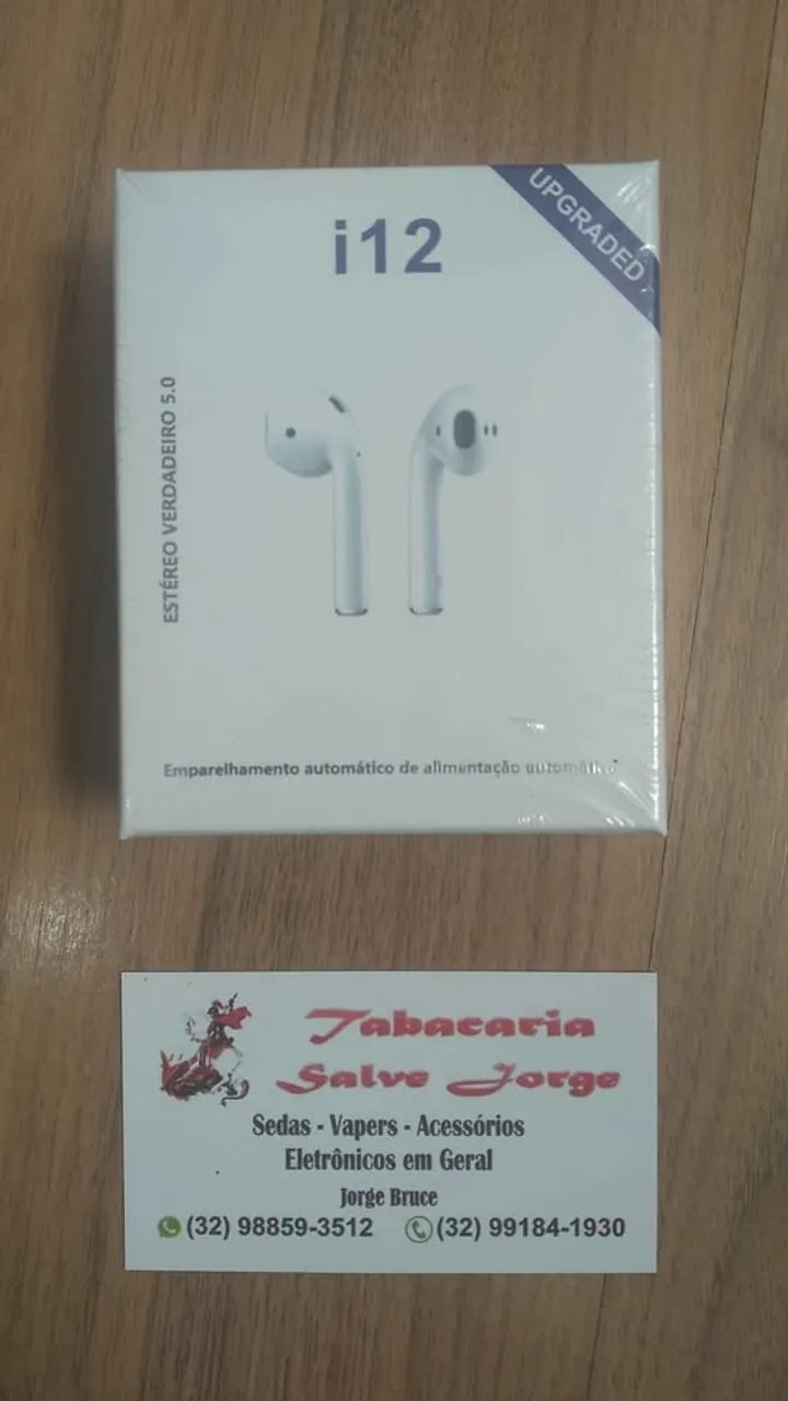 Fone de ouvido sem fio bluetooth i 12 novo