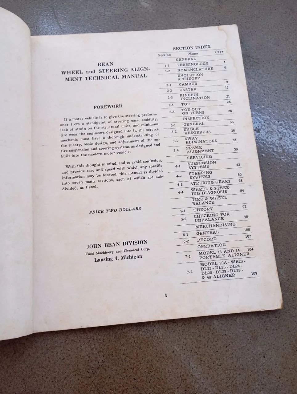 Livro antigo 1949 - John Bean - Manual alinhamento carro antigo  - Foto 4