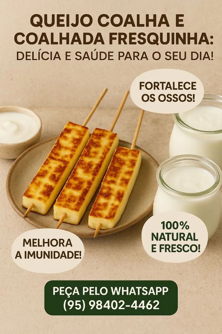 Queijo coalho, coalhada, leite de gado