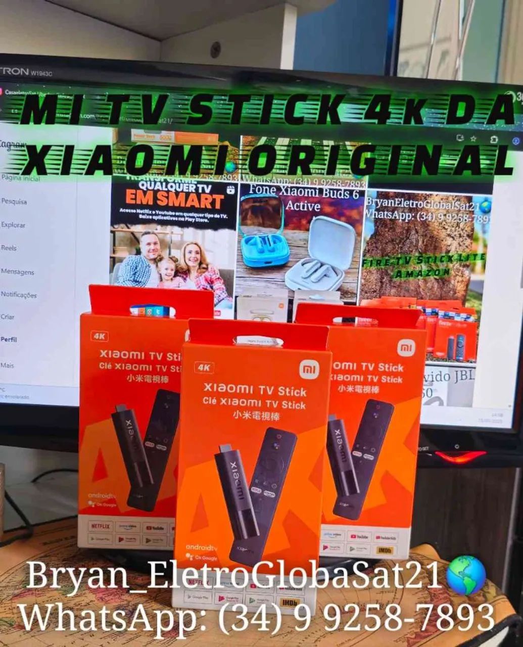 Xiaomi Mi TV Stick 4K - Original - Novo