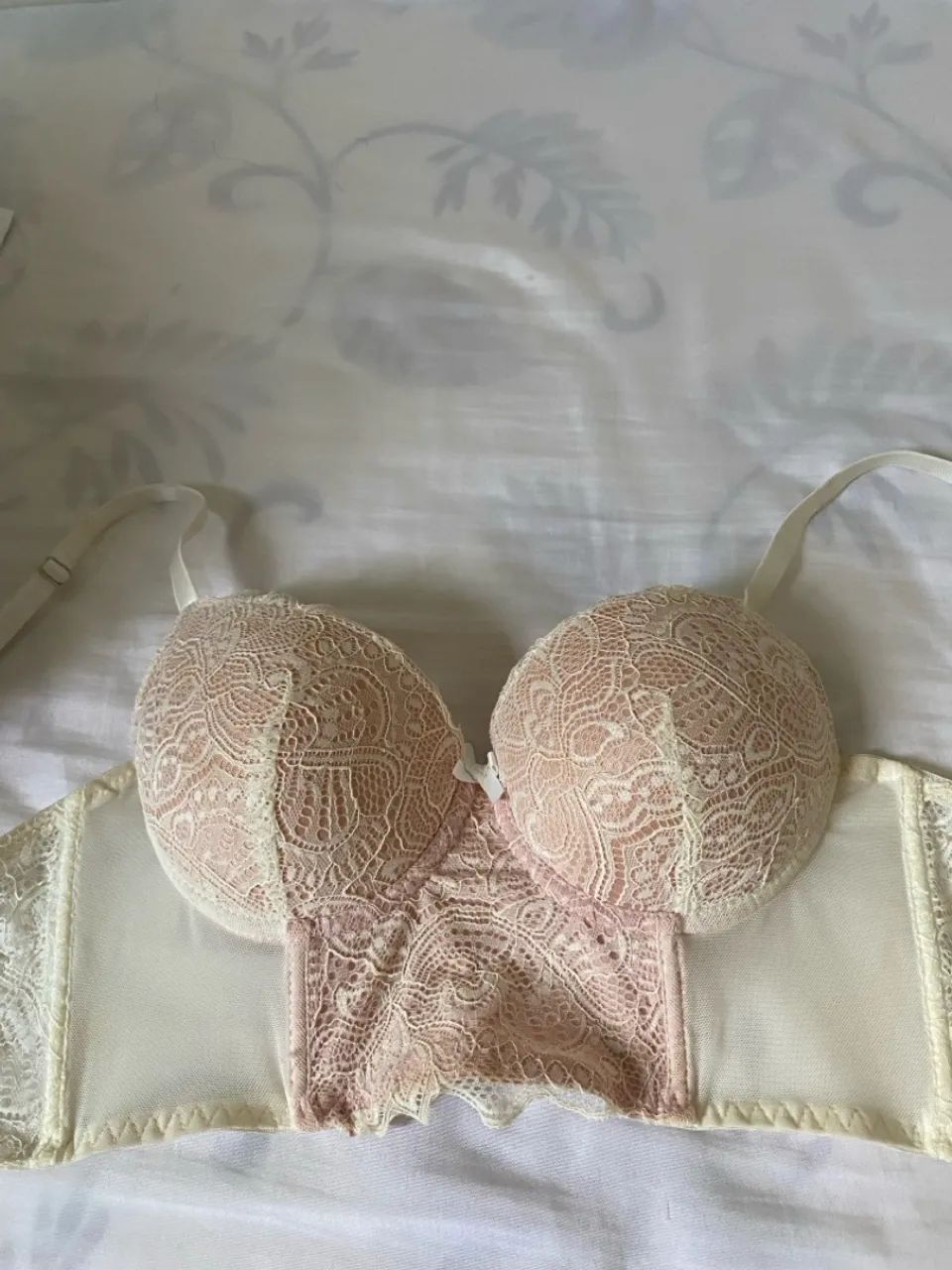 Corset rendado nude e bege - Foto 2