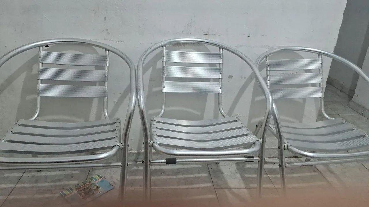 Cadeira de alumínio são 3 - Foto 3