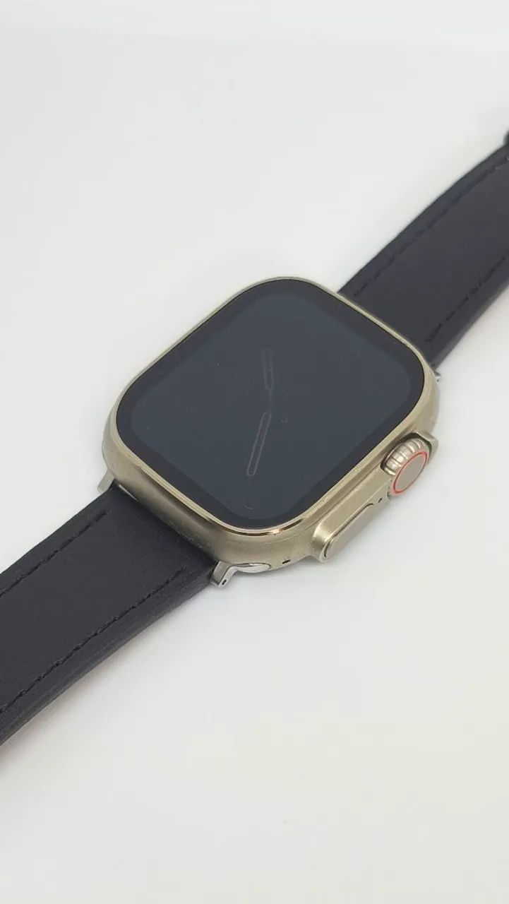 Smartwatch DT8 Prata com pulseira de Couro  - Foto 5