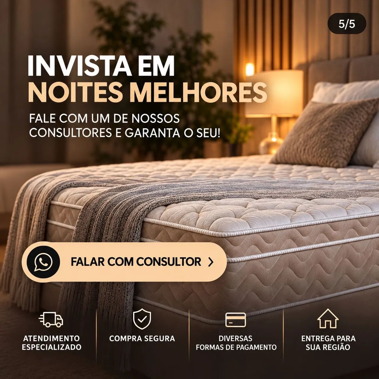 Cama Box Queen + Colchão Molas Ensacadas Airtech | 1,58x1,98 - Foto 5