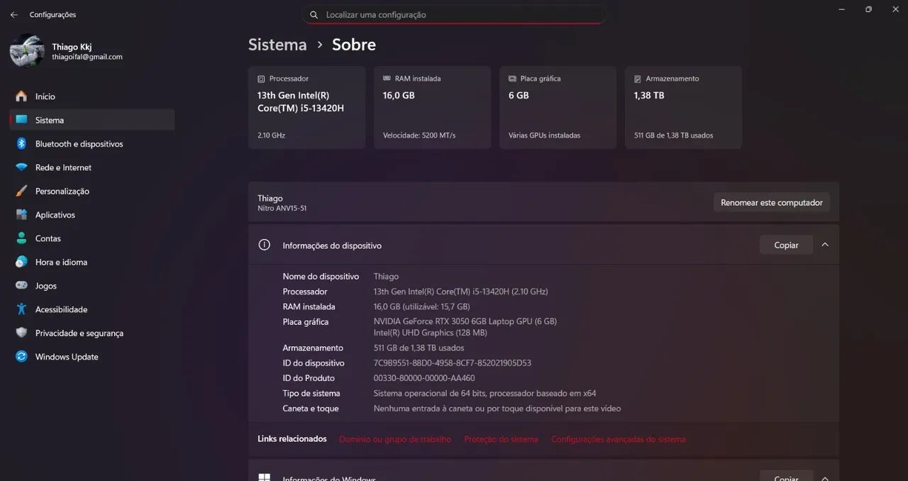 Notebook Acer Nitro V15 - Foto 3