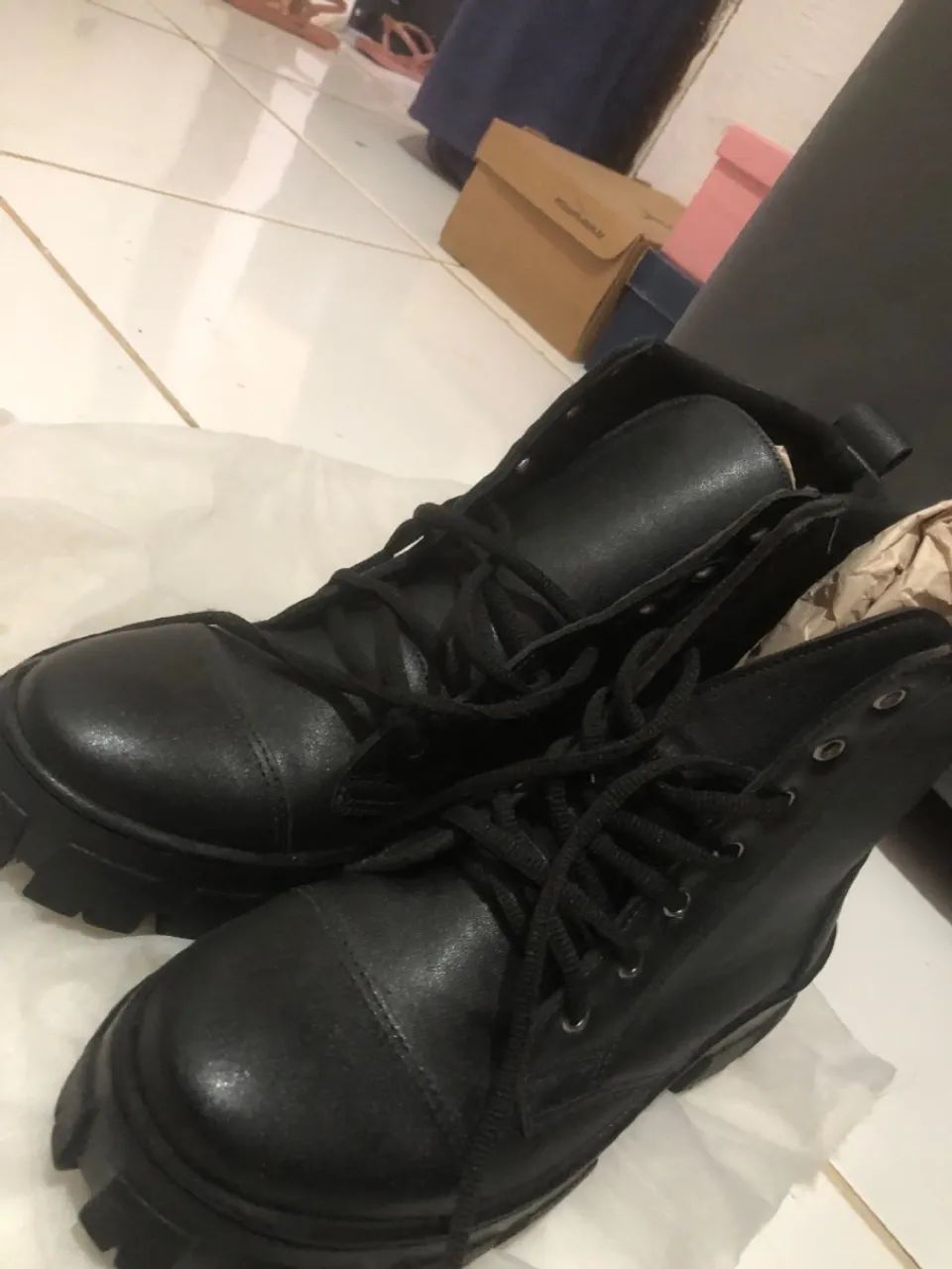 Bota feminina preta  - Foto 2