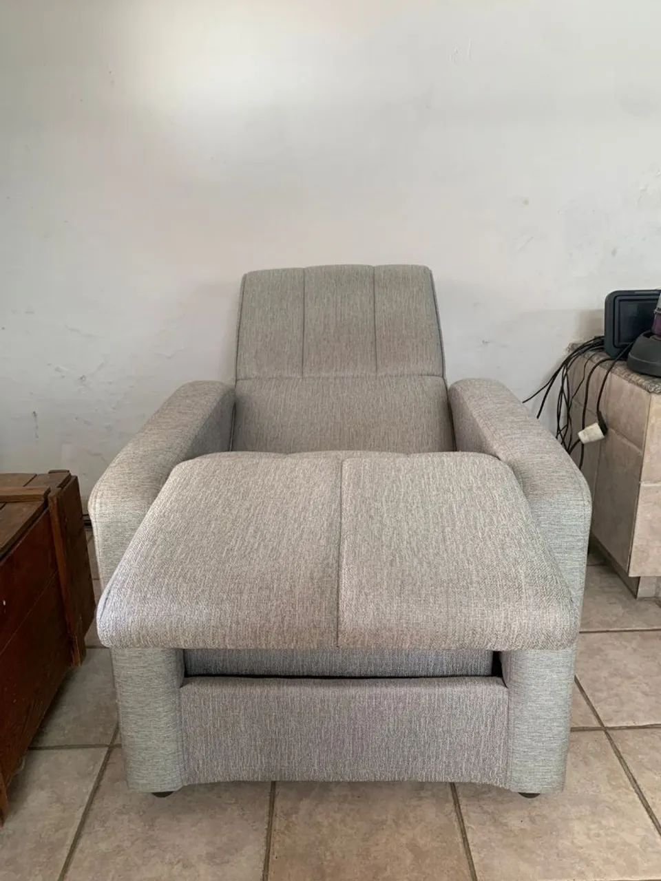 Poltrona reclinável de Linho - Foto 3