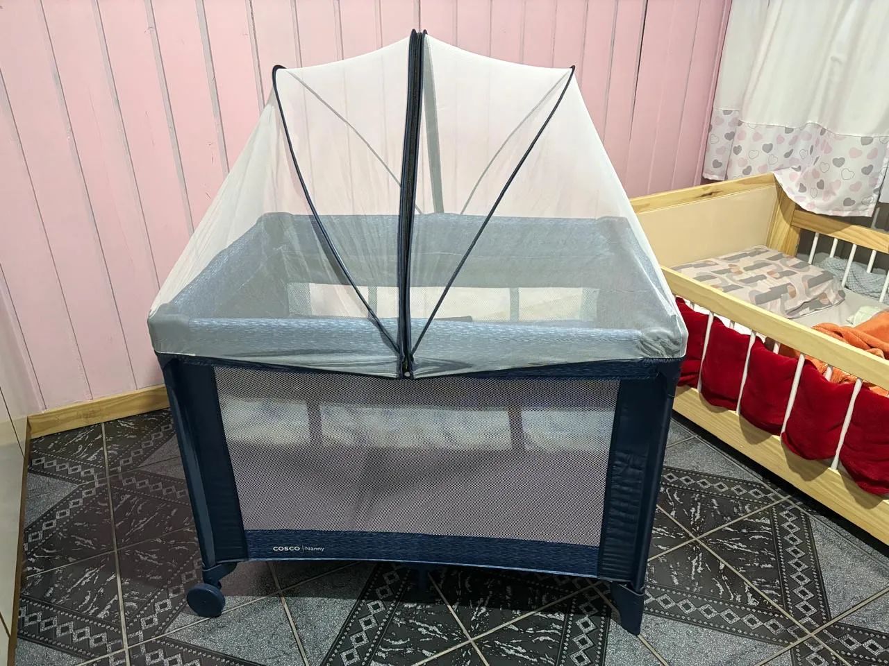 Berço portátil cosco kids nanny 2 alturas - Foto 6