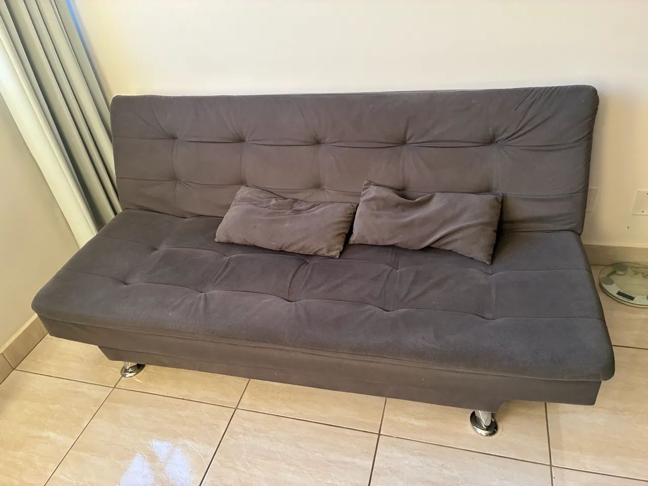 Sofá-Cama Reclinável Cinza