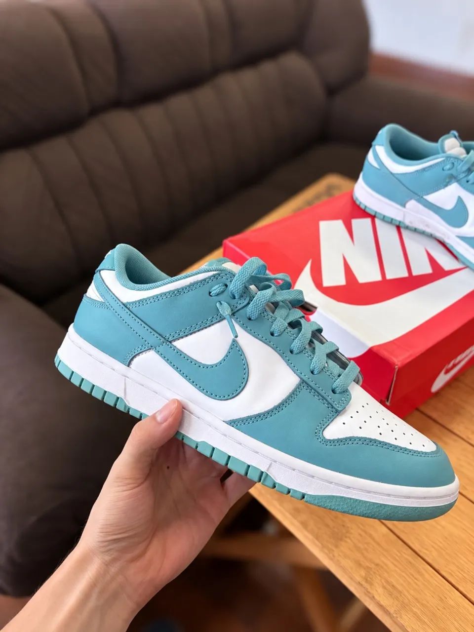 Nike Dunk Low Retro Denim Turquoise - Foto 2
