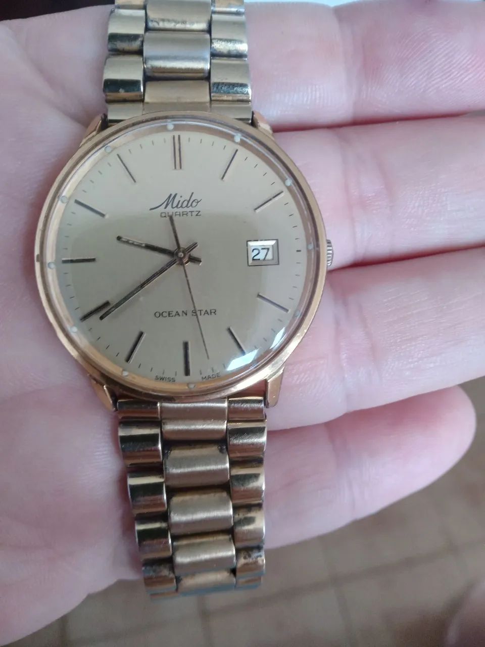Relógio mido ocean star quartz raro estado - Foto 2