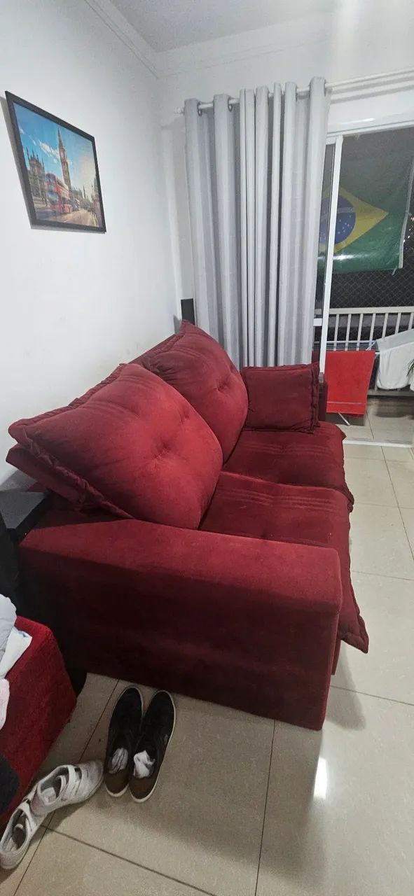 Sofá 2 lugares retrátil com molas ensacadas - Foto 2