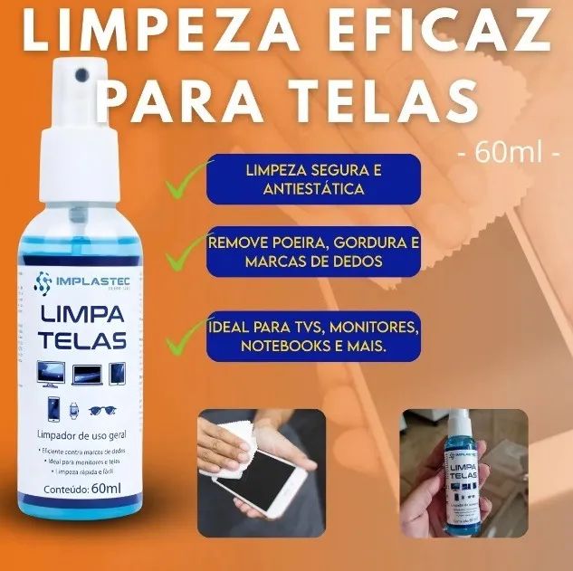 Limpa tela spray 60ml implastec - Foto 5