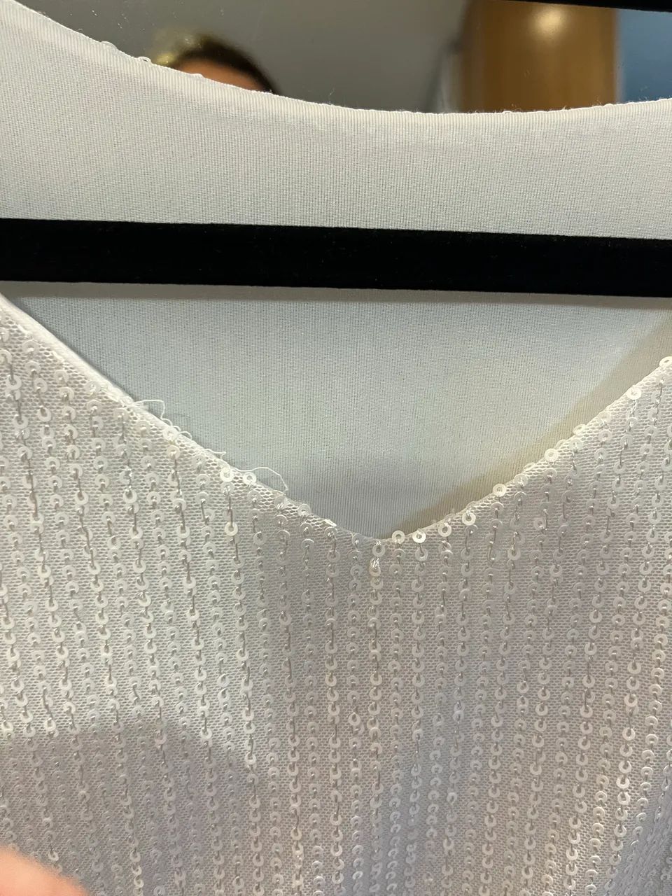 Blusa de paetê branca - Foto 3
