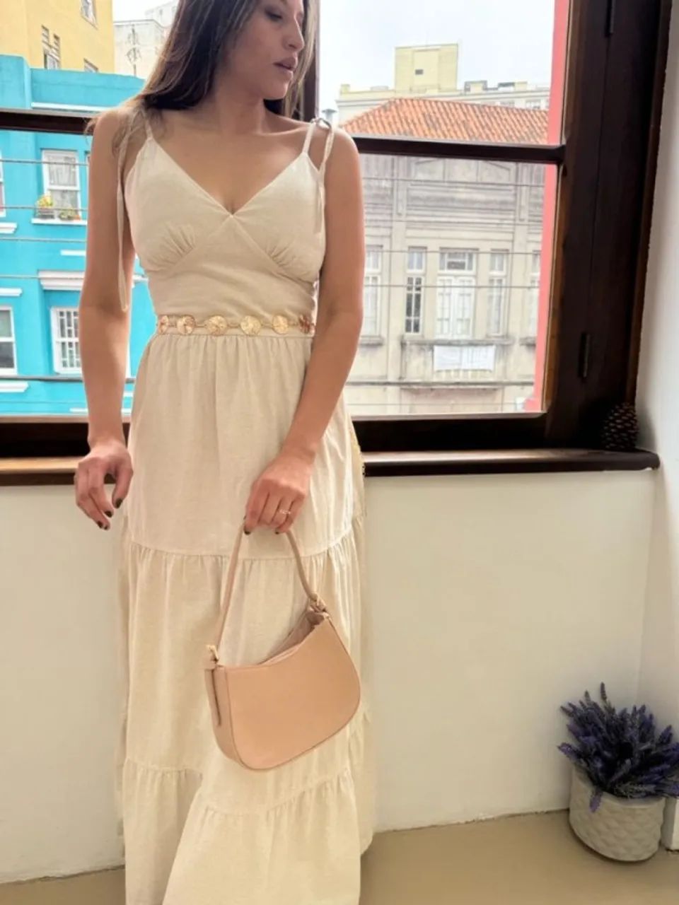 Bolsa Nova Couro Legitmo Rosé - Foto 2