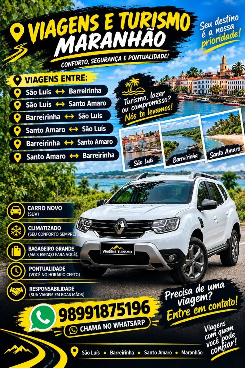 Transfer/ São Luís para Barreirinhas e Santo Amaro 