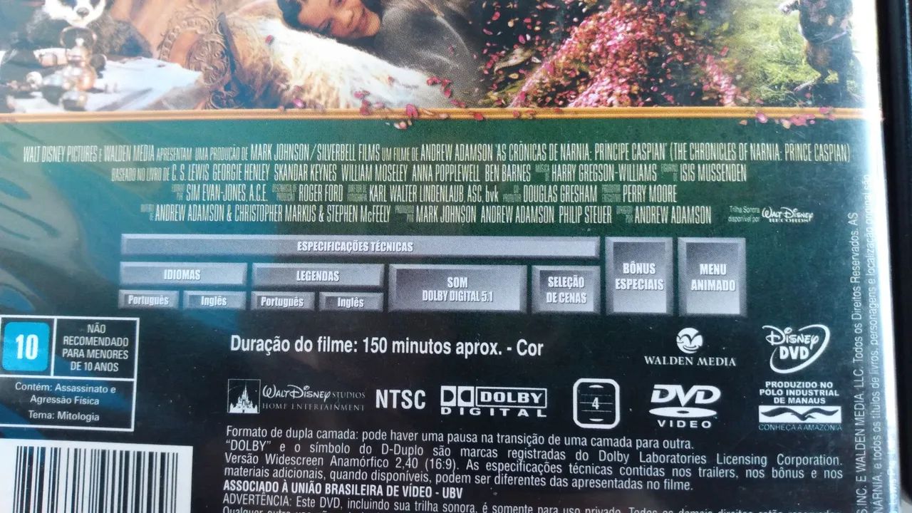 Filme DVD original Nárnia vol 1 e 2 ótimo estado.  - Foto 3