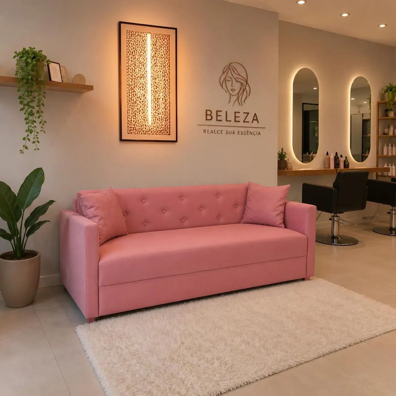 SOFÁ 3 lugares, RESISTENTE para Recepção, Barbearia, comércio - Foto 3