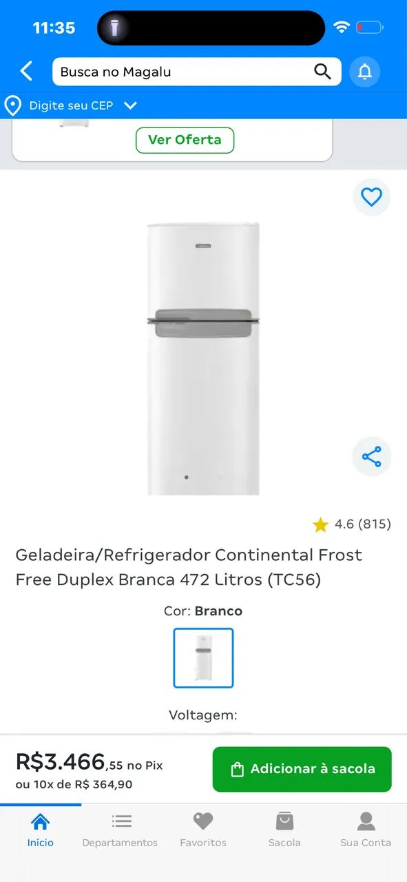 Refrigerador continental 
