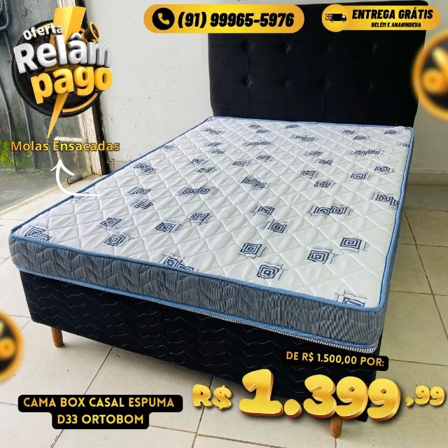 Cama Box Casal Ortobom Espuma D33