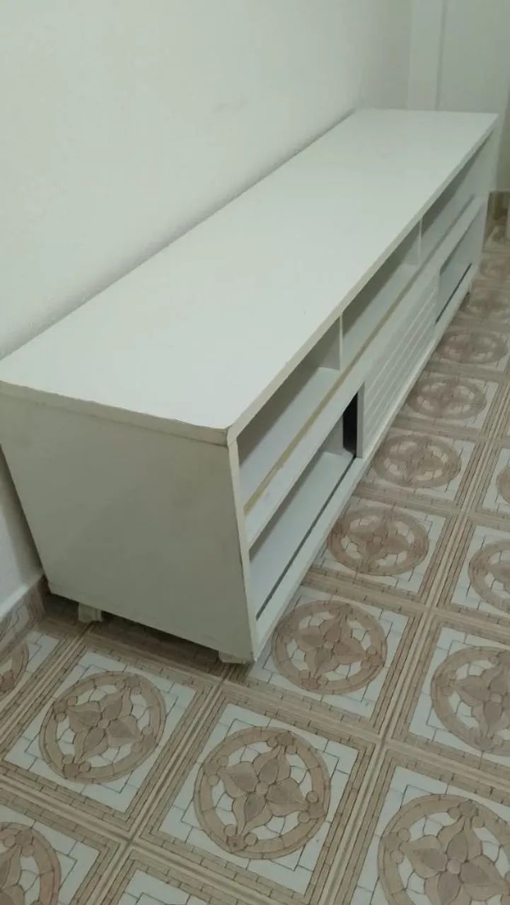 RACK SALA/QUARTO MADEIRA BRANCO  - Foto 2