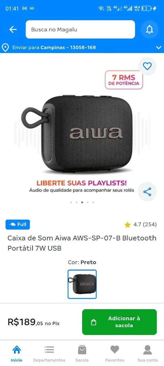 Caixa de som portátil 