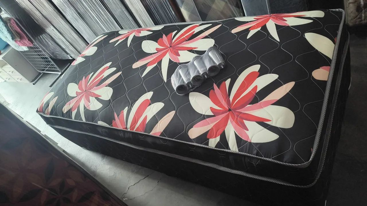 Cama box de solteiro espuma alta macia R$360- Entrego 