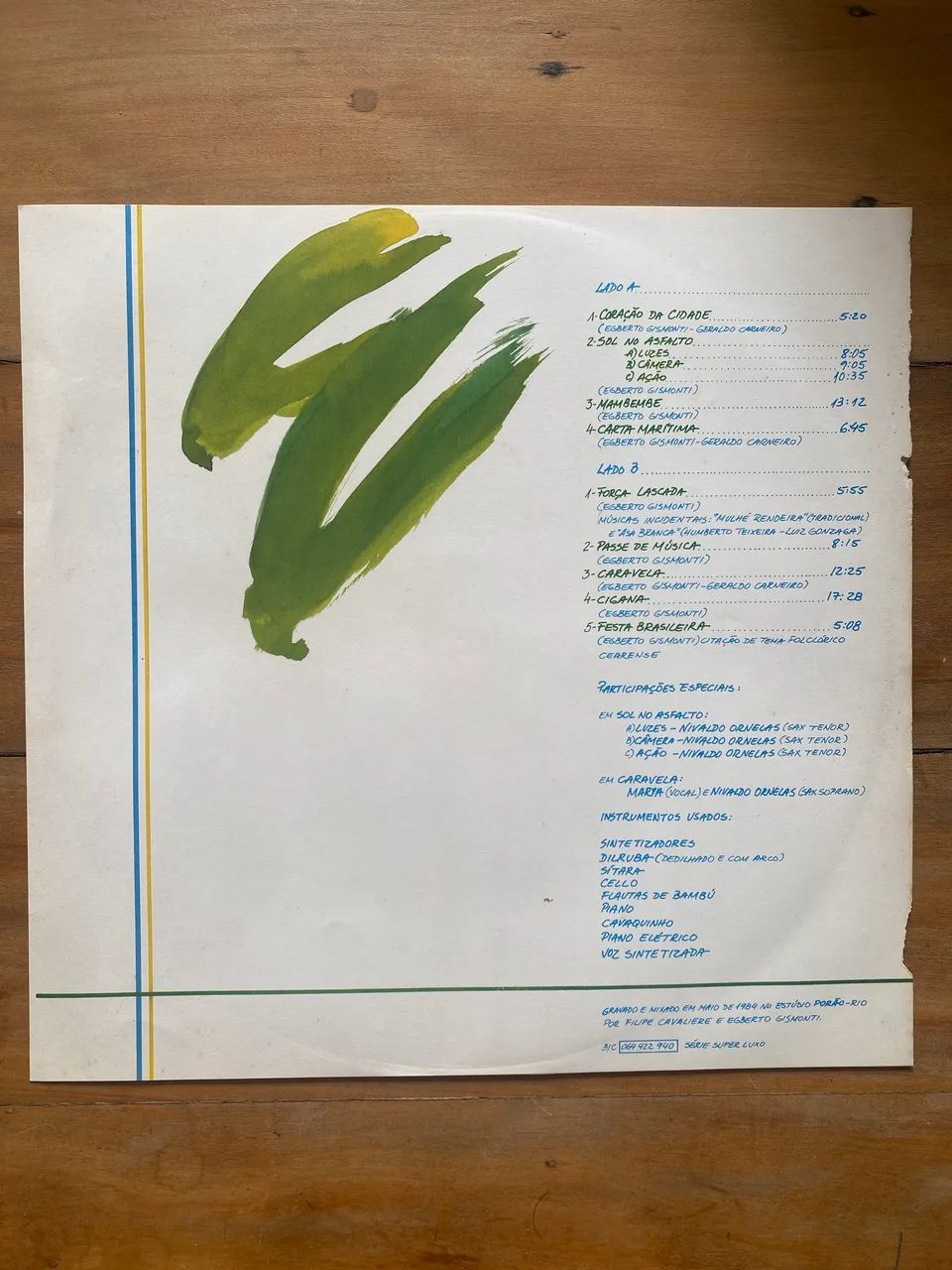 Disco de vinil (LP) Egberto Gismonti - 1984 - Foto 4