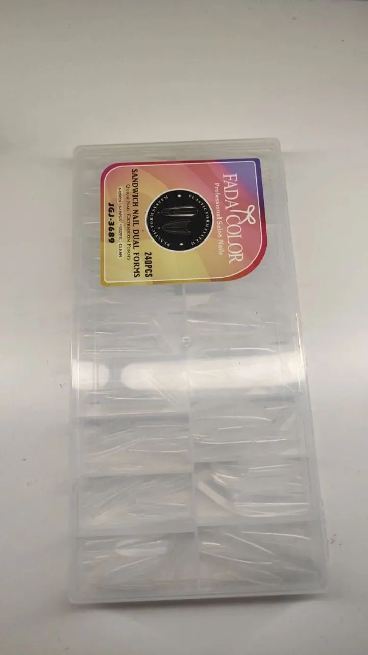 Kit de Moldes F1 (Dual Forms) para Alongamento de Unhas - Foto 2