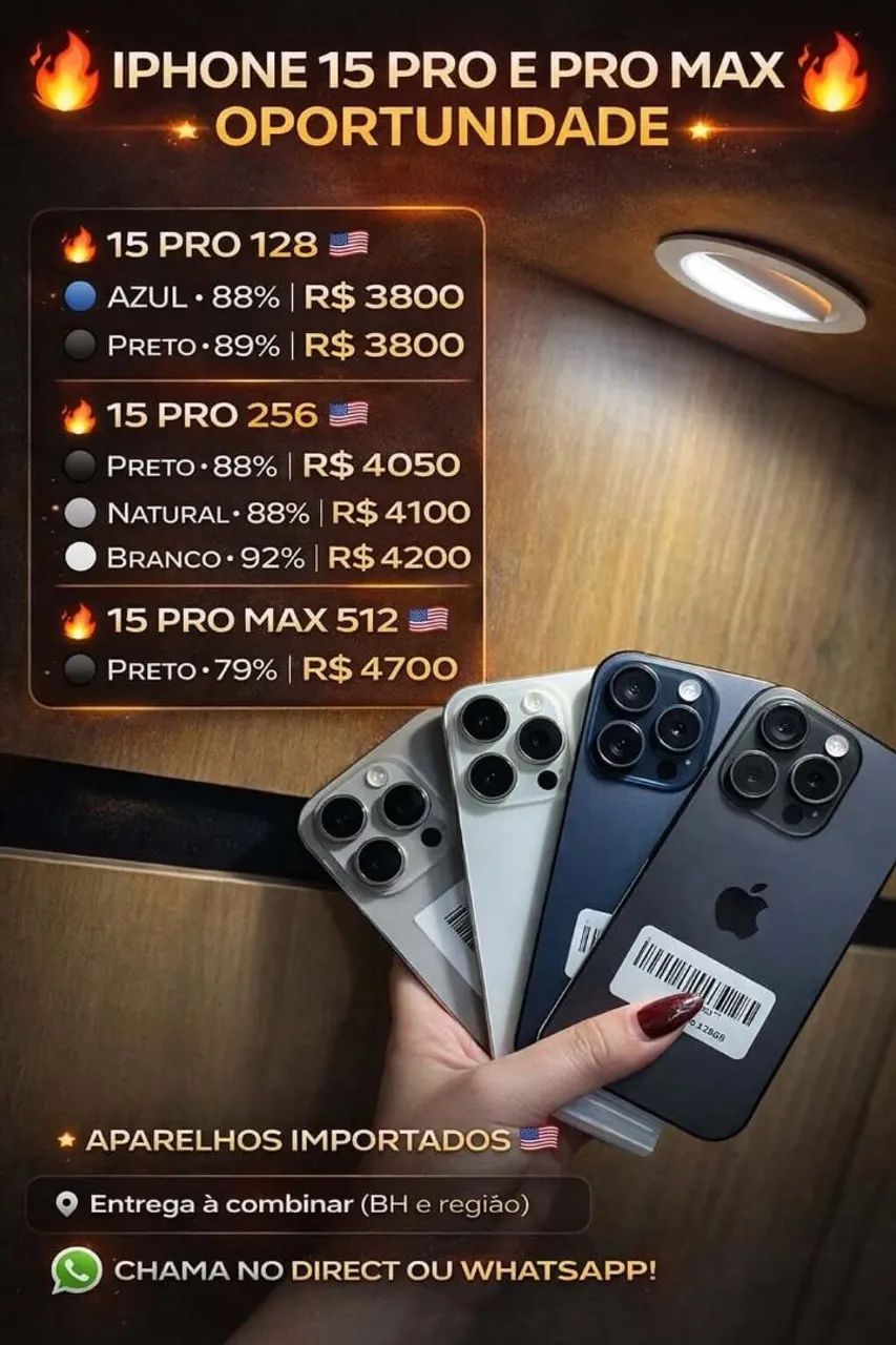 Oportunidade iPhone 15 PRO 