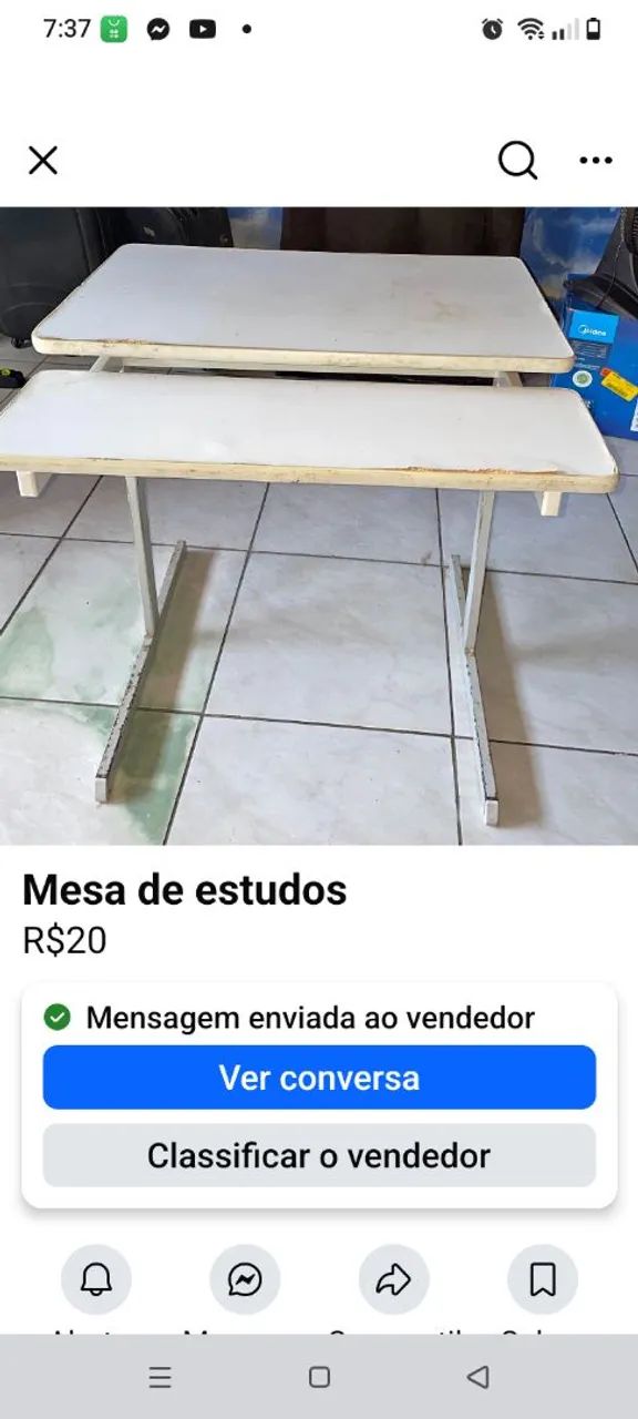 Mesa de estudo duplo. - Foto 4
